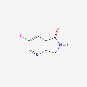 molecular formula C7H5IN2O B13664300 3-Iodo-6,7-dihydro-5H-pyrrolo[3,4-b]pyridin-5-one 