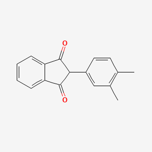 molecular formula C17H14O2 B13664323 2-(3,4-Dimethylphenyl)-1H-indene-1,3(2H)-dione 