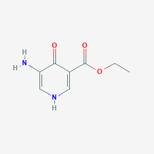 molecular formula C8H10N2O3 B13664348 Ethyl 5-amino-4-hydroxynicotinate 