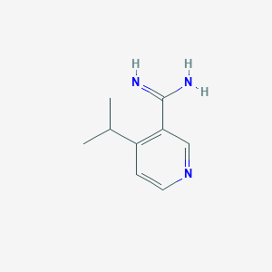 molecular formula C9H13N3 B13664363 4-Isopropylnicotinimidamide 