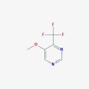 molecular formula C6H5F3N2O B13664376 5-Methoxy-4-(trifluoromethyl)pyrimidine 