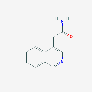 molecular formula C11H10N2O B13664389 2-(Isoquinolin-4-YL)acetamide 