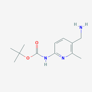 molecular formula C12H19N3O2 B1366441 tert-Butyl 5-(aminomethyl)-6-methylpyridin-2-ylcarbamate 