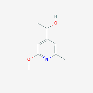 molecular formula C9H13NO2 B13664457 1-(2-Methoxy-6-methylpyridin-4-yl)ethanol 