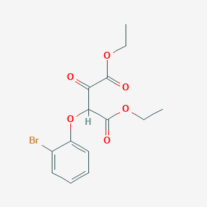 molecular formula C14H15BrO6 B13664482 Diethyl 2-(2-Bromophenoxy)-3-oxosuccinate 