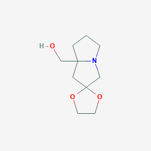 molecular formula C10H17NO3 B13664529 (Hexahydrospiro[[1,3]dioxolane-2,2'-pyrrolizin]-7a'-yl)methanol 
