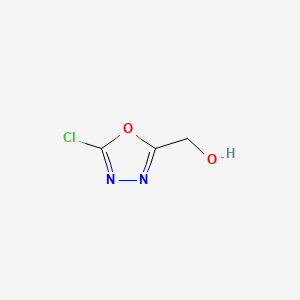 molecular formula C3H3ClN2O2 B13664540 (5-Chloro-1,3,4-oxadiazol-2-YL)methanol 