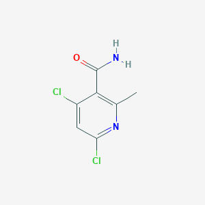 molecular formula C7H6Cl2N2O B13664565 4,6-Dichloro-2-methylnicotinamide 