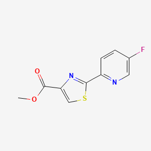 molecular formula C10H7FN2O2S B13664577 Methyl 2-(5-Fluoropyridin-2-yl)thiazole-4-carboxylate 