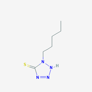 molecular formula C6H12N4S B13664622 1-Pentyl-1H-tetrazole-5-thiol 