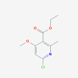 molecular formula C10H12ClNO3 B13664650 Ethyl 6-chloro-4-methoxy-2-methylnicotinate 