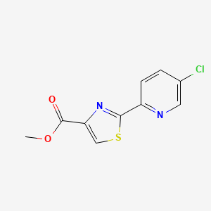 molecular formula C10H7ClN2O2S B13664686 Methyl 2-(5-Chloropyridin-2-yl)thiazole-4-carboxylate 