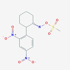 molecular formula C13H15N3O7S B1366469 [[2-(2,4-Dinitrophenyl)cyclohexylidene]amino] methanesulfonate 