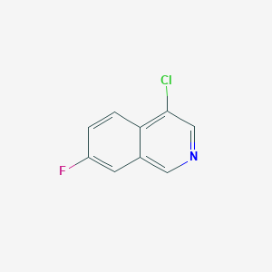 molecular formula C9H5ClFN B13664690 4-Chloro-7-fluoroisoquinoline 