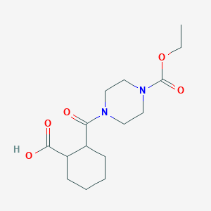 2-(4-ethoxycarbonylpiperazine-1-carbonyl)cyclohexane-1-carboxylic Acid