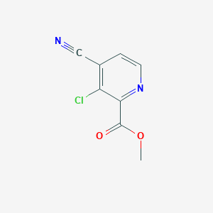 molecular formula C8H5ClN2O2 B13664712 Methyl 3-chloro-4-cyanopicolinate 