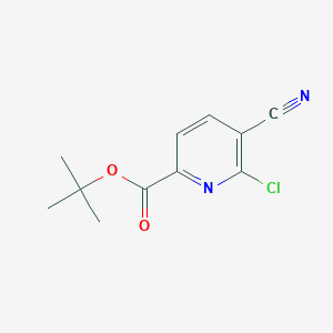 molecular formula C11H11ClN2O2 B13664718 Tert-butyl 6-chloro-5-cyanopicolinate 