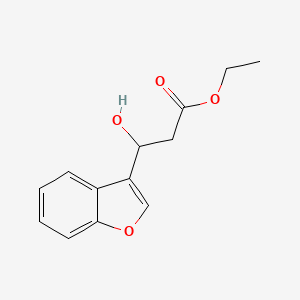 molecular formula C13H14O4 B13664762 Ethyl 3-(3-Benzofuryl)-3-hydroxypropanoate 