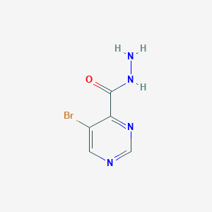 molecular formula C5H5BrN4O B13664807 5-Bromopyrimidine-4-carbohydrazide 