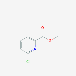 molecular formula C11H14ClNO2 B13664816 Methyl 3-(tert-butyl)-6-chloropicolinate 