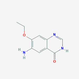 molecular formula C10H11N3O2 B13664847 6-Amino-7-ethoxyquinazolin-4(3H)-one 