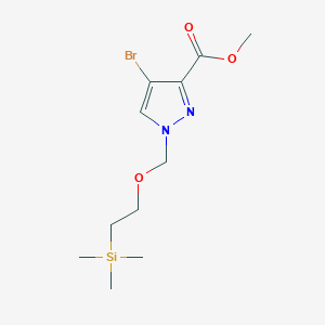 molecular formula C11H19BrN2O3Si B13664852 Methyl 4-Bromo-1-[[2-(trimethylsilyl)ethoxy]methyl]-1H-pyrazole-3-carboxylate 