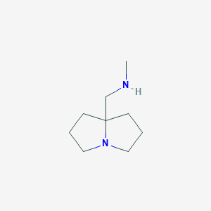 molecular formula C9H18N2 B1366489 1-(Hexahydro-1H-pyrrolizin-7a-yl)-N-methylmethanamine 