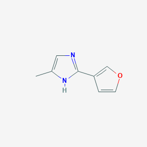 molecular formula C8H8N2O B13665057 2-(3-Furyl)-5-methylimidazole 