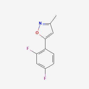 molecular formula C10H7F2NO B13665070 5-(2,4-Difluorophenyl)-3-methylisoxazole 