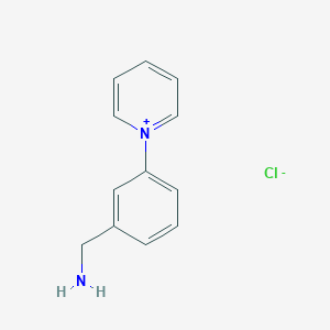 molecular formula C12H13ClN2 B13665078 1-(3-(Aminomethyl)phenyl)pyridin-1-ium chloride 