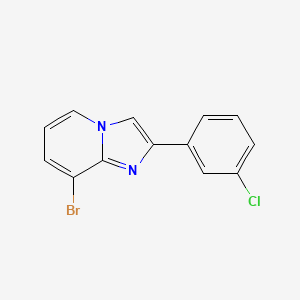 molecular formula C13H8BrClN2 B13665080 8-Bromo-2-(3-chlorophenyl)imidazo[1,2-a]pyridine 