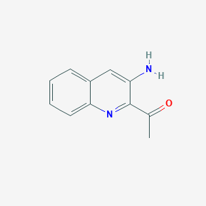 molecular formula C11H10N2O B13665099 1-(3-Aminoquinolin-2-yl)ethanone 