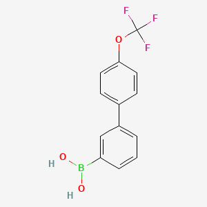 molecular formula C13H10BF3O3 B13665112 [3-[4-(trifluoromethoxy)phenyl]phenyl]boronic acid 