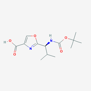 2-[(S)-1-(tert-Butoxycarbonylamino)-2-methylpropyl]oxazole-4-carboxylic acid