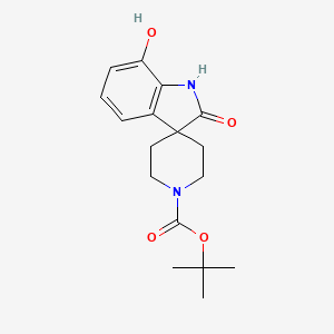 molecular formula C17H22N2O4 B13665209 tert-Butyl 7-hydroxy-2-oxospiro[indoline-3,4'-piperidine]-1'-carboxylate 