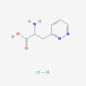 molecular formula C7H10ClN3O2 B13665218 2-Amino-3-(pyridazin-3-yl)propanoic acid hydrochloride 