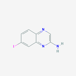 molecular formula C8H6IN3 B13665269 7-Iodoquinoxalin-2-amine 
