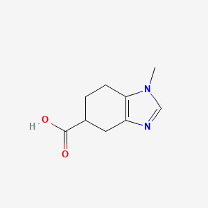 molecular formula C9H12N2O2 B1366529 1-methyl-4,5,6,7-tetrahydro-1H-1,3-benzodiazole-5-carboxylic acid 