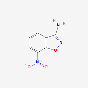 molecular formula C7H5N3O3 B13665318 7-Nitrobenzo[d]isoxazol-3-amine 