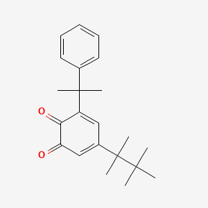 molecular formula C22H28O2 B13665324 3-(2-Phenyl-2-propyl)-5-(2,3,3-trimethyl-2-butyl)cyclohexa-3,5-diene-1,2-dione 