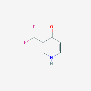 molecular formula C6H5F2NO B13665396 3-(Difluoromethyl)pyridin-4-ol 