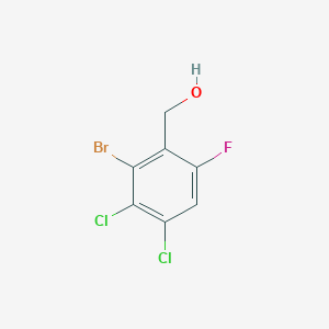 molecular formula C7H4BrCl2FO B13665399 2-Bromo-3,4-dichloro-6-fluorobenzyl Alcohol 
