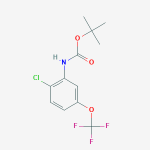molecular formula C12H13ClF3NO3 B13665407 tert-Butyl (2-chloro-5-(trifluoromethoxy)phenyl)carbamate 