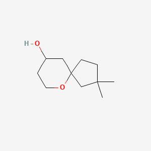 molecular formula C11H20O2 B13665496 2,2-Dimethyl-6-oxaspiro[4.5]decan-9-ol 