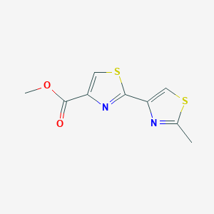 molecular formula C9H8N2O2S2 B13665503 Methyl 2'-methyl-2,4'-bi-1,3-thiazole-4-carboxylate 