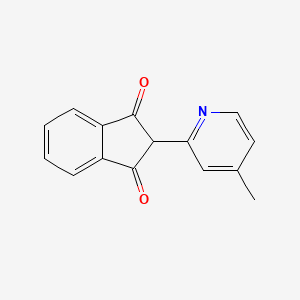molecular formula C15H11NO2 B13665542 2-(4-Methylpyridin-2-yl)-1H-indene-1,3(2H)-dione 