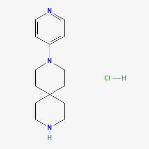 molecular formula C14H22ClN3 B13665553 3-(Pyridin-4-yl)-3,9-diazaspiro[5.5]undecane hydrochloride 