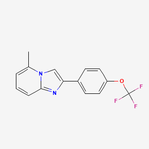 molecular formula C15H11F3N2O B13665575 5-Methyl-2-[4-(trifluoromethoxy)phenyl]imidazo[1,2-a]pyridine 