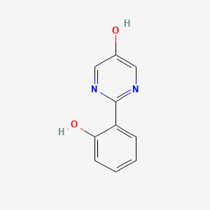 molecular formula C10H8N2O2 B13665580 2-(2-Hydroxyphenyl)pyrimidin-5-ol 