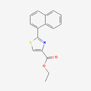 molecular formula C16H13NO2S B13665585 Ethyl 2-(1-Naphthyl)thiazole-4-carboxylate 